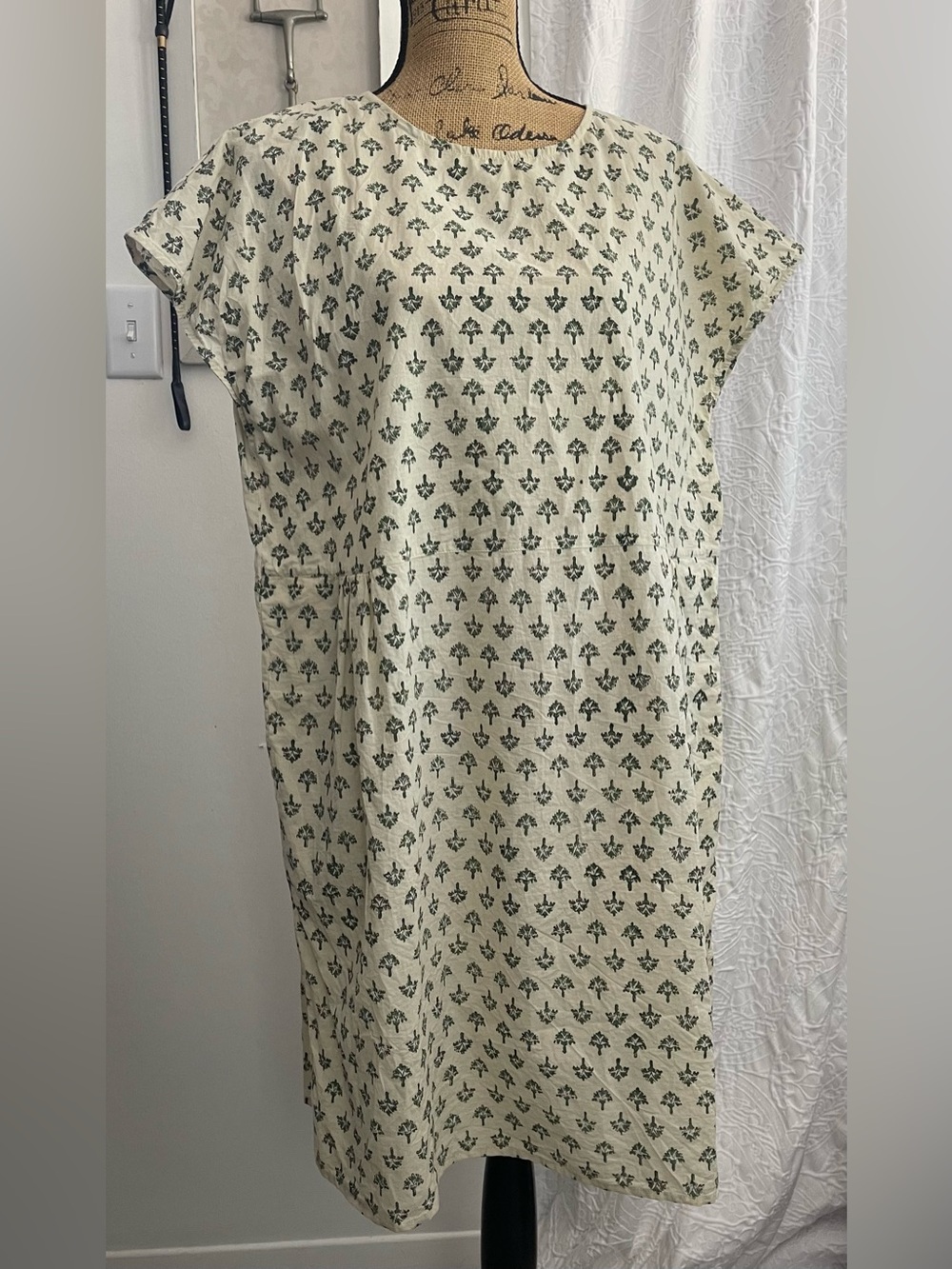 Gudrun Sjoden Thistle Woven Organic Cotton Block Print Dress Size L - Picture 3 of 5